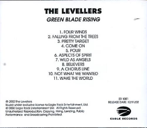 The Levellers Green Blade Rising CD-R acetate US LVLCRGR234563