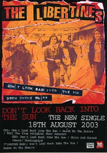The Libertines Don't Look Back Into The Sun handbill UK TLBHBDO291091