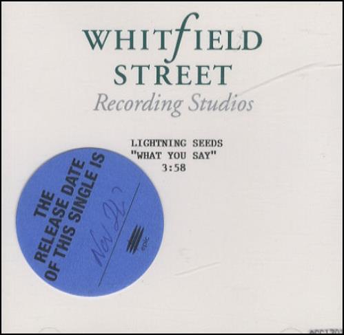 The Lightning Seeds What You Say CD-R acetate UK SEECRWH100731