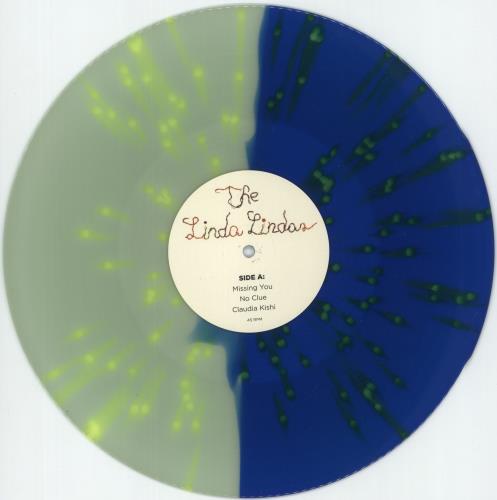 The Linda Lindas The Linda Lindas - Green & Blue Split With Yellow Splatter Vinyl 12" vinyl single (12 inch record / Maxi-single) UK 9SH12TH872272