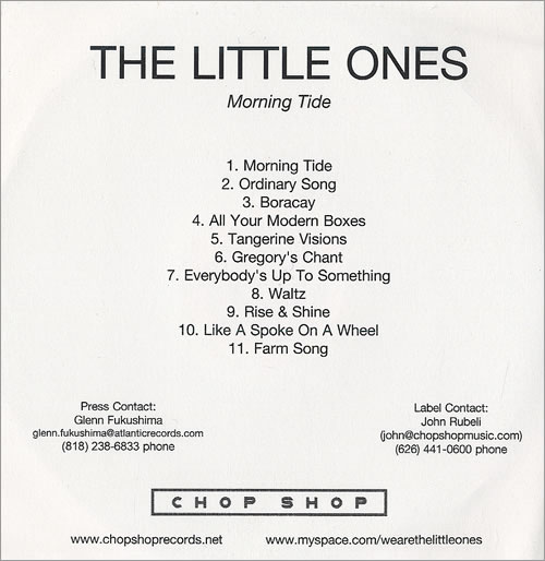 The Little Ones Morning Tide CD-R acetate US T13CRMO479841