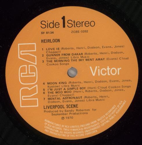 The Liverpool Scene Heirloon vinyl LP album (LP record) UK LVPLPHE138411