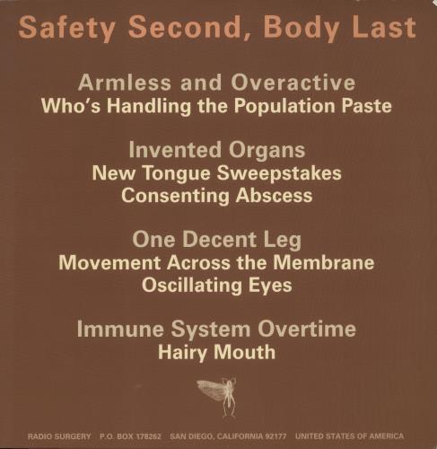 The Locust Safety Second, Body Last - Grey Marble Vinyl 12" vinyl single (12 inch record / Maxi-single) US W0912SA866165