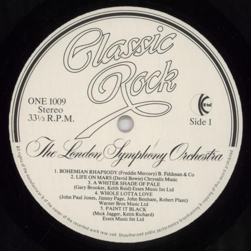 The London Symphony Orchestra Classic Rock - 1st vinyl LP album (LP record) UK LQOLPCL424680