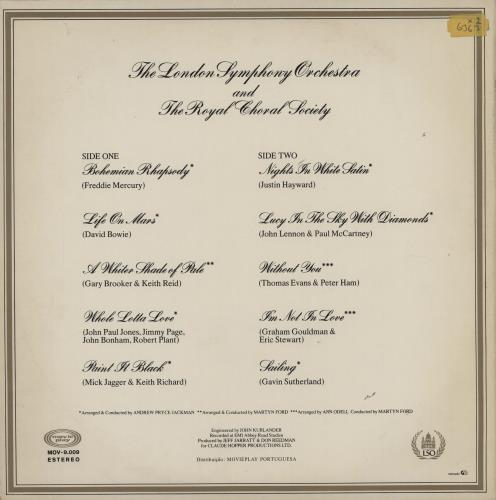 The London Symphony Orchestra Classic Rock - 1st vinyl LP album (LP record) Portuguese LQOLPCL760391