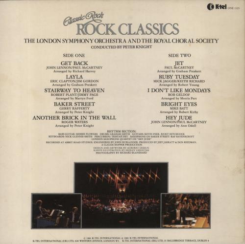 The London Symphony Orchestra Classic Rock - Rock Classics vinyl LP album (LP record) UK LQOLPCL499975