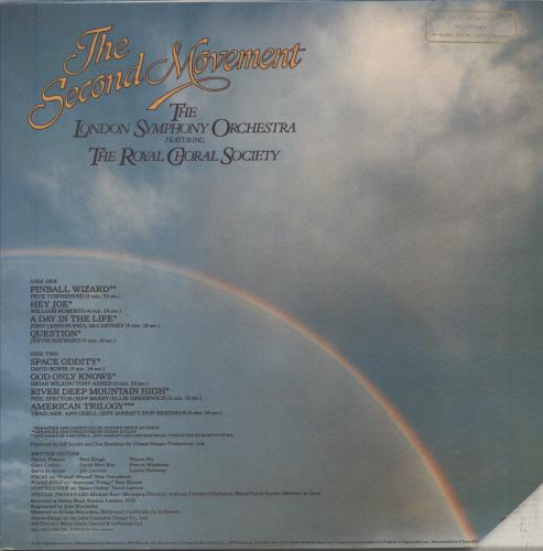 The London Symphony Orchestra Classic Rock - The Second Movement - Promo vinyl LP album (LP record) US LQOLPCL876231