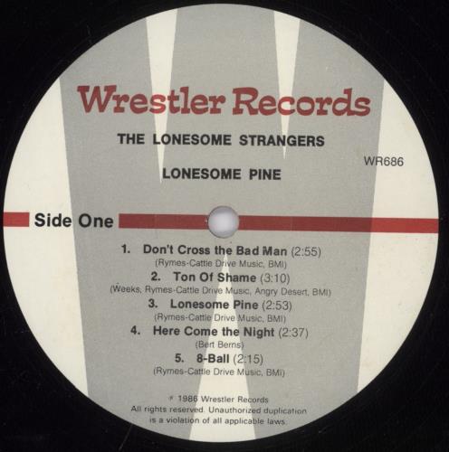 The Lonesome Strangers Lonesome Pine vinyl LP album (LP record) US -4VLPLO893003