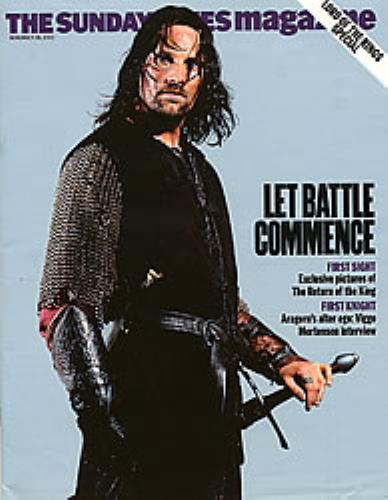 The Lord Of The Rings The Sunday Times Magazine - 30th november 2003 + poster magazine UK TLRMATH274774