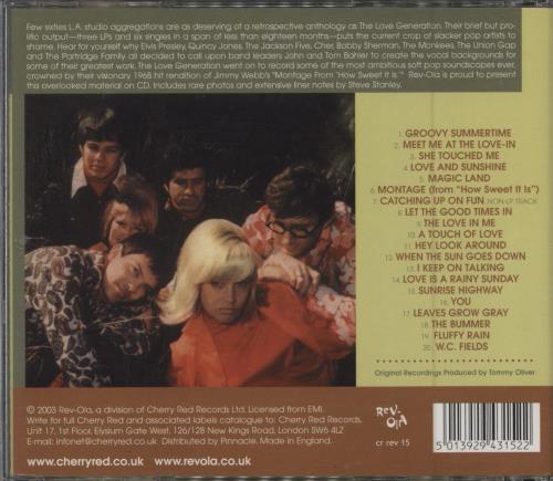 The Love Generation Let The Good Times In: The Best Of The Love Generation CD album (CDLP) UK Z4GCDLE779686