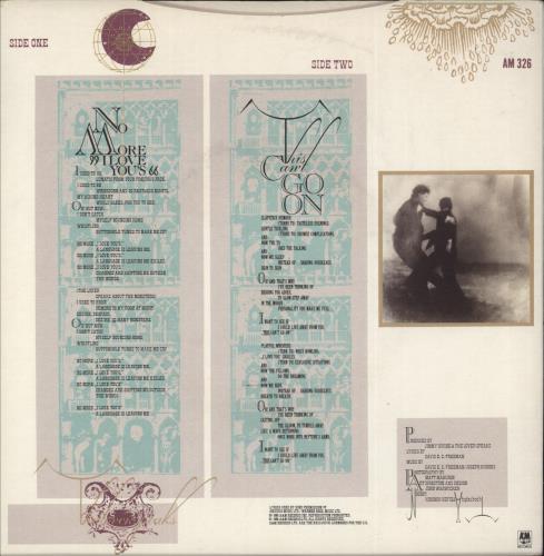 The Lover Speaks No More I Love You's 7" vinyl single (7 inch record / 45) UK TLS07NO76567