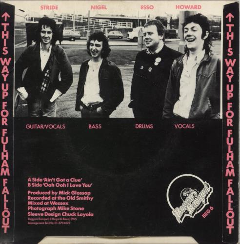 The Lurkers Ain't Got A Clue - 1st + Flexi - Hypesticker 7" vinyl single (7 inch record / 45) UK LRK07AI116474