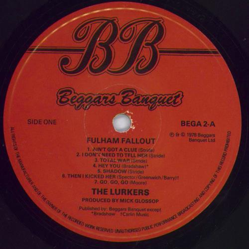 The Lurkers Fulham Fallout + Flexi vinyl LP album (LP record) UK LRKLPFU830346
