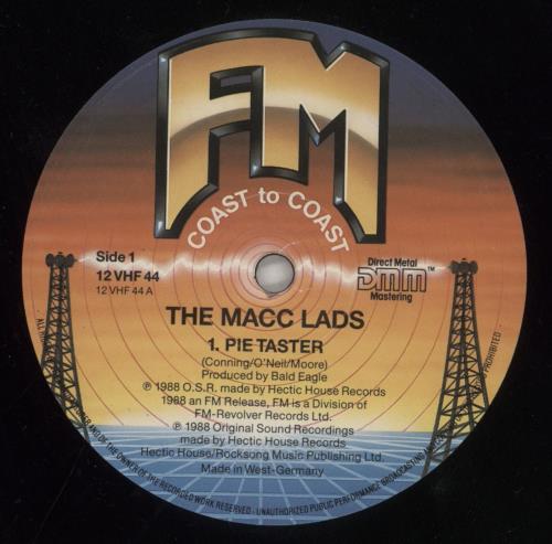 The Macc Lads Pie Taster 12" vinyl single (12 inch record / Maxi-single) UK TMD12PI113028