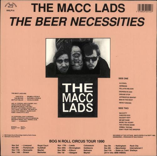 The Macc Lads The Beer Necessities vinyl LP album (LP record) UK TMDLPTH720617
