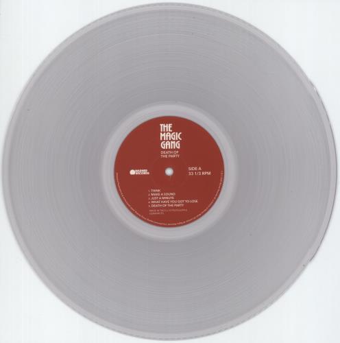 The Magic Gang Death Of The Party - Clear Vinyl + Autographed + Opened Shrink vinyl LP album (LP record) UK 2NILPDE872495