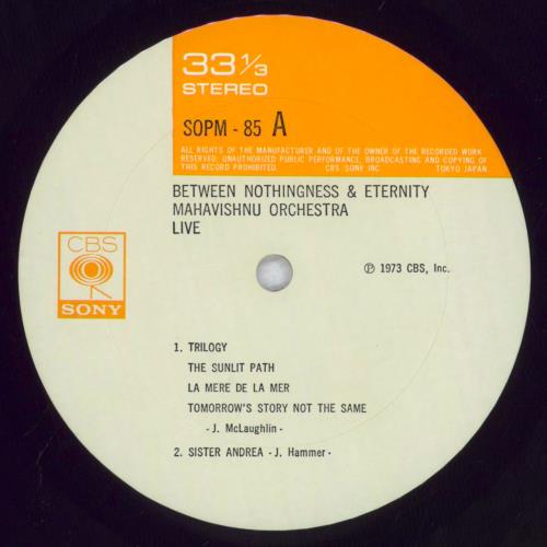 The Mahavishnu Orchestra Between Nothingness & Eternity vinyl LP album (LP record) Japanese MHVLPBE458037