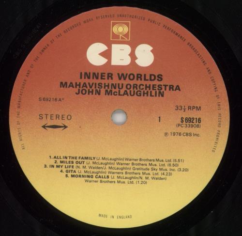 The Mahavishnu Orchestra Inner Worlds vinyl LP album (LP record) UK MHVLPIN318952