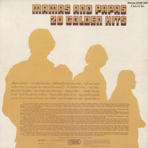 The Mama's And The Papa's 20 Golden Hits 2-LP vinyl record set (Double LP Album) UK M&P2LGO363346