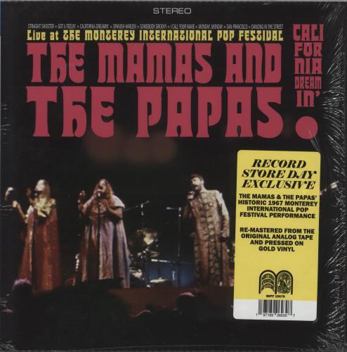 The Mama's And The Papa's California Dreamin' [Live At The Monterey International Pop Festival] - RSD23 - Gold Vinyl vinyl LP album (LP record) UK M&PLPCA875426