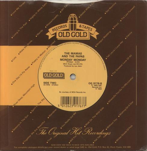 The Mama's And The Papa's California Dreamin' 7" vinyl single (7 inch record / 45) UK M&P07CA714812