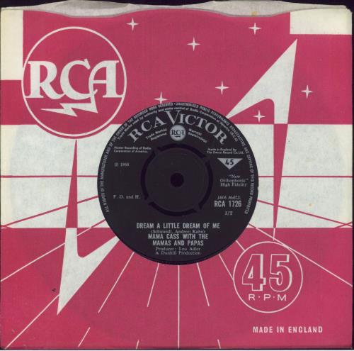 The Mama's And The Papa's Dream A Little Dream Of Me 7" vinyl single (7 inch record / 45) UK M&P07DR546715