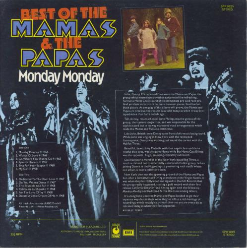 The Mama's And The Papa's Monday Monday: Best Of The Mama & The Papas vinyl LP album (LP record) UK M&PLPMO849124