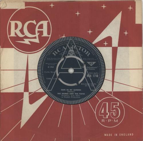 The Mama's And The Papa's Safe In My Garden 7" vinyl single (7 inch record / 45) UK M&P07SA875746