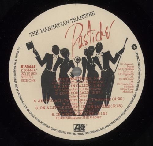 The Manhattan Transfer Pastiche vinyl LP album (LP record) UK MNHLPPA394884