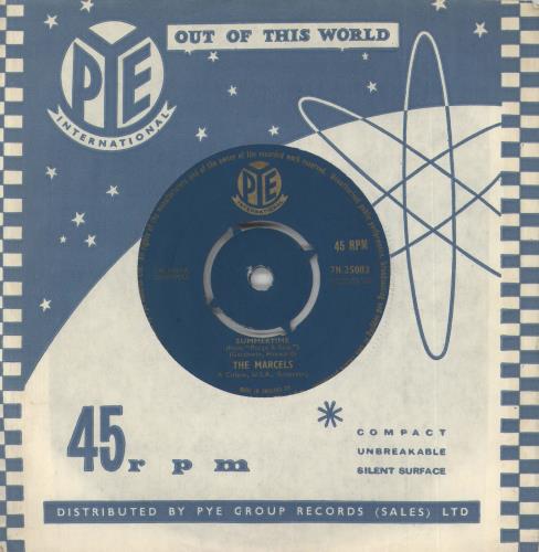 The Marcels Summertime 7" vinyl single (7 inch record / 45) UK T1M07SU717219