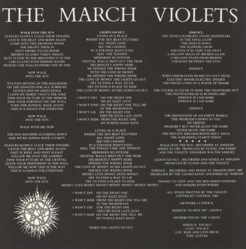 The March Violets Walk Into The Sun 12" vinyl single (12 inch record / Maxi-single) UK M-V12WA156773