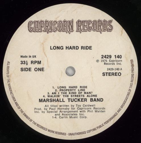 The Marshall Tucker Band Long Hard Ride vinyl LP album (LP record) UK MTCLPLO411482