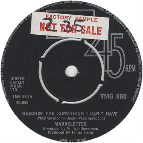 The Marvelettes Reachin' For Something I Can't Have 7" vinyl single (7 inch record / 45) UK MVS07RE297071