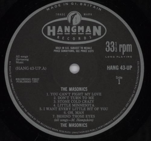 The Masonics The Masonics vinyl LP album (LP record) UK -96LPTH893527