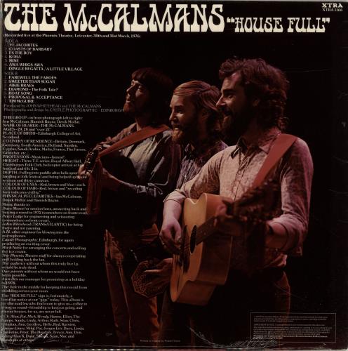 The McCalmans House Full vinyl LP album (LP record) UK XJHLPHO657399