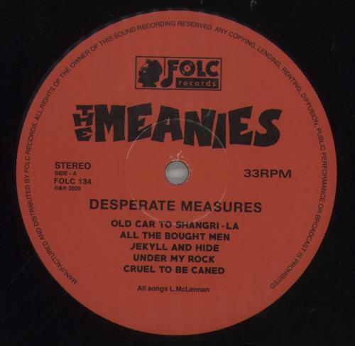The Meanies Desperate Measures vinyl LP album (LP record) UK 8Y1LPDE858759