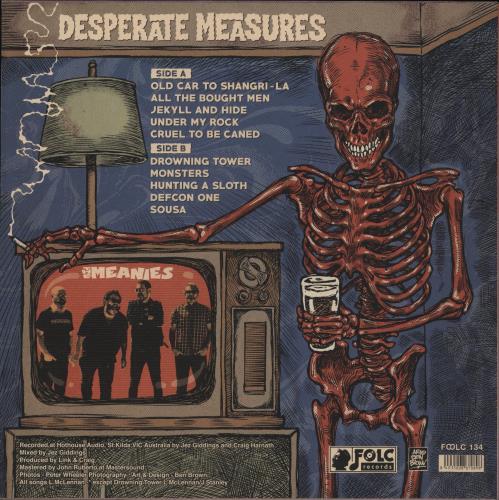 The Meanies Desperate Measures vinyl LP album (LP record) UK 8Y1LPDE858759