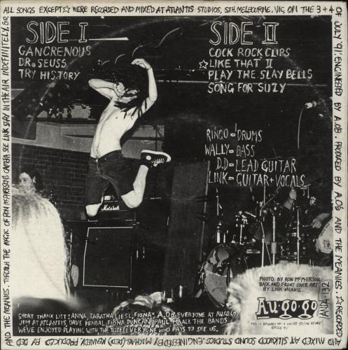 The Meanies Gangrenous - Red Vinyl 10" vinyl single (10 inch record) Australian 8Y110GA871084