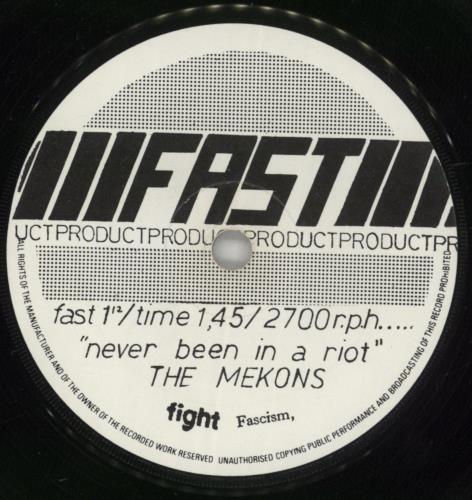 The Mekons Never Been In A Riot - VG 7" vinyl single (7 inch record / 45) UK MK107NE865237