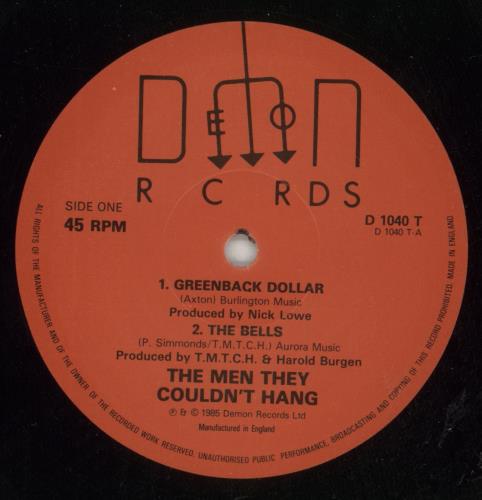 The Men They Couldn't Hang Greenback Dollar 12" vinyl single (12 inch record / Maxi-single) UK MHA12GR102300