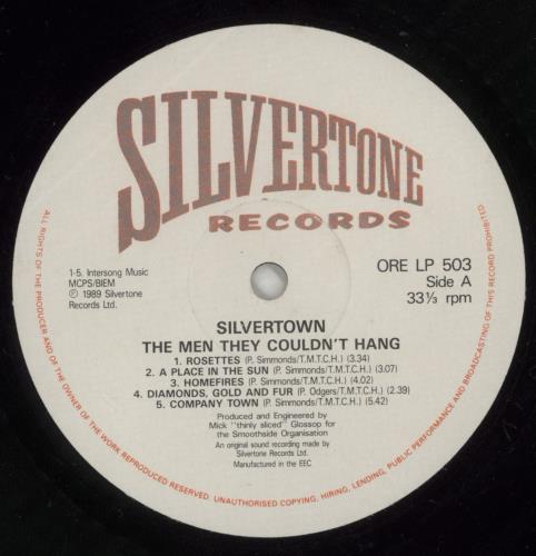 The Men They Couldn't Hang Silver Town vinyl LP album (LP record) UK MHALPSI397706
