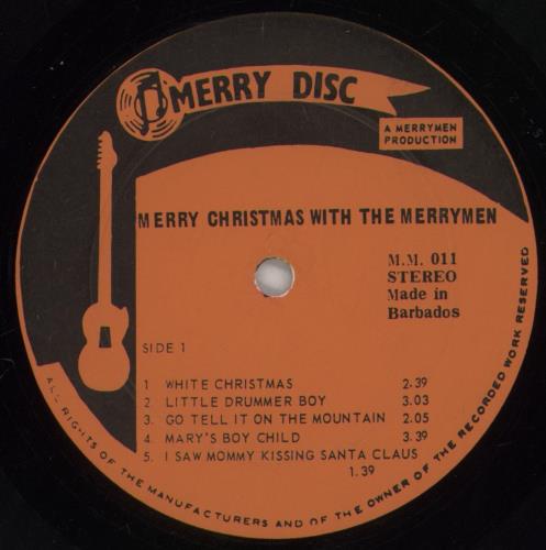 The Merrymen Merry Christmas With The Merrymen vinyl LP album (LP record) Barbados W46LPME862833
