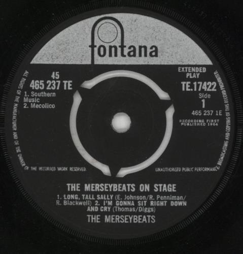 The Merseybeats On Stage EP 7" vinyl single (7 inch record / 45) UK MSB07ON66841