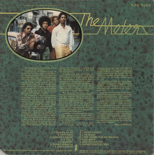 The Meters Cissy Strut vinyl LP album (LP record) US MTSLPCI759999