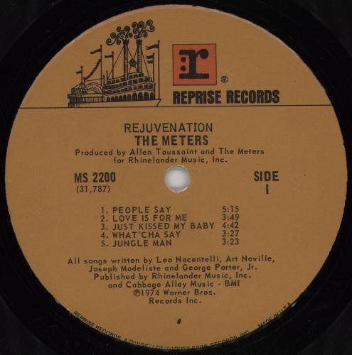 The Meters Rejuvenation vinyl LP album (LP record) US MTSLPRE756546