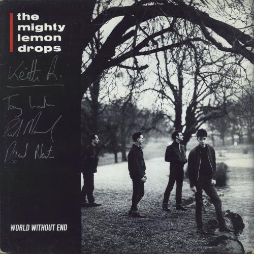 The Mighty Lemon Drops World Without End - Autographed vinyl LP album (LP record) UK MLDLPWO807075