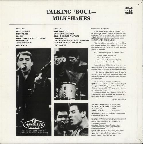 The Milkshakes Talking 'Bout...Milkshakes vinyl LP album (LP record) UK MK2LPTA746230