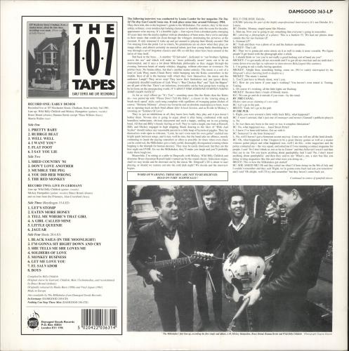 The Milkshakes The 107 Tapes: Early Demos & Live Recordings 2-LP vinyl record set (Double LP Album) UK MK22LTH746235