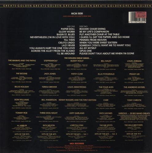 The Mills Brothers Golden Greats vinyl LP album (LP record) UK MI5LPGO880167