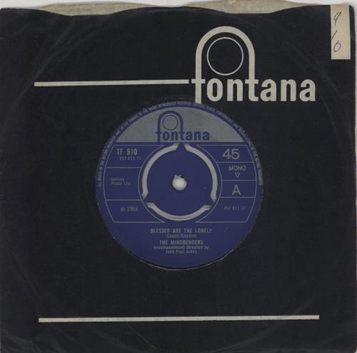 The Mindbenders Blessed Are The Lonely 7" vinyl single (7 inch record / 45) UK MDB07BL759969